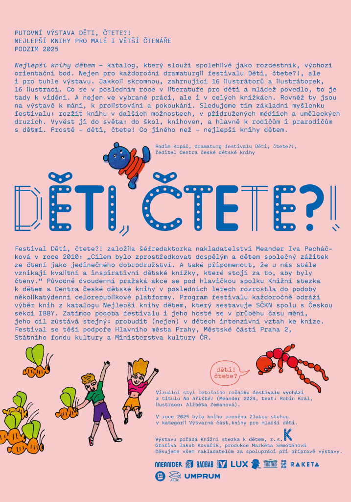výstavy: Děti, čtěte! + Čeští autoři tvoří komiks pro DC
